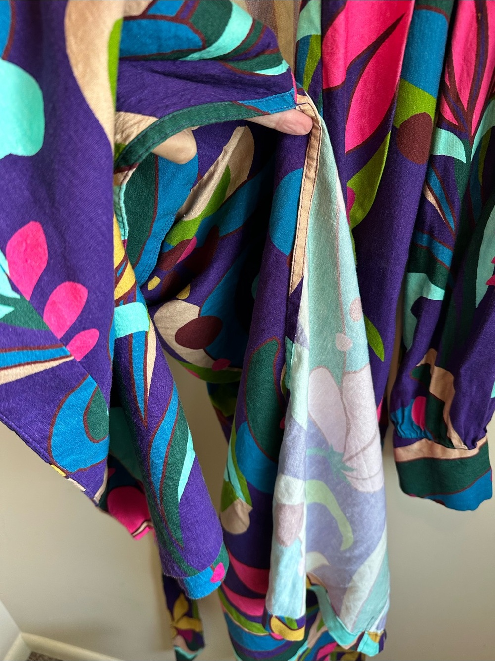 NWT Inc International Concepts Women’s M Duster Jacket Mar Full Bloom Vibrant - Picture 7 of 9
